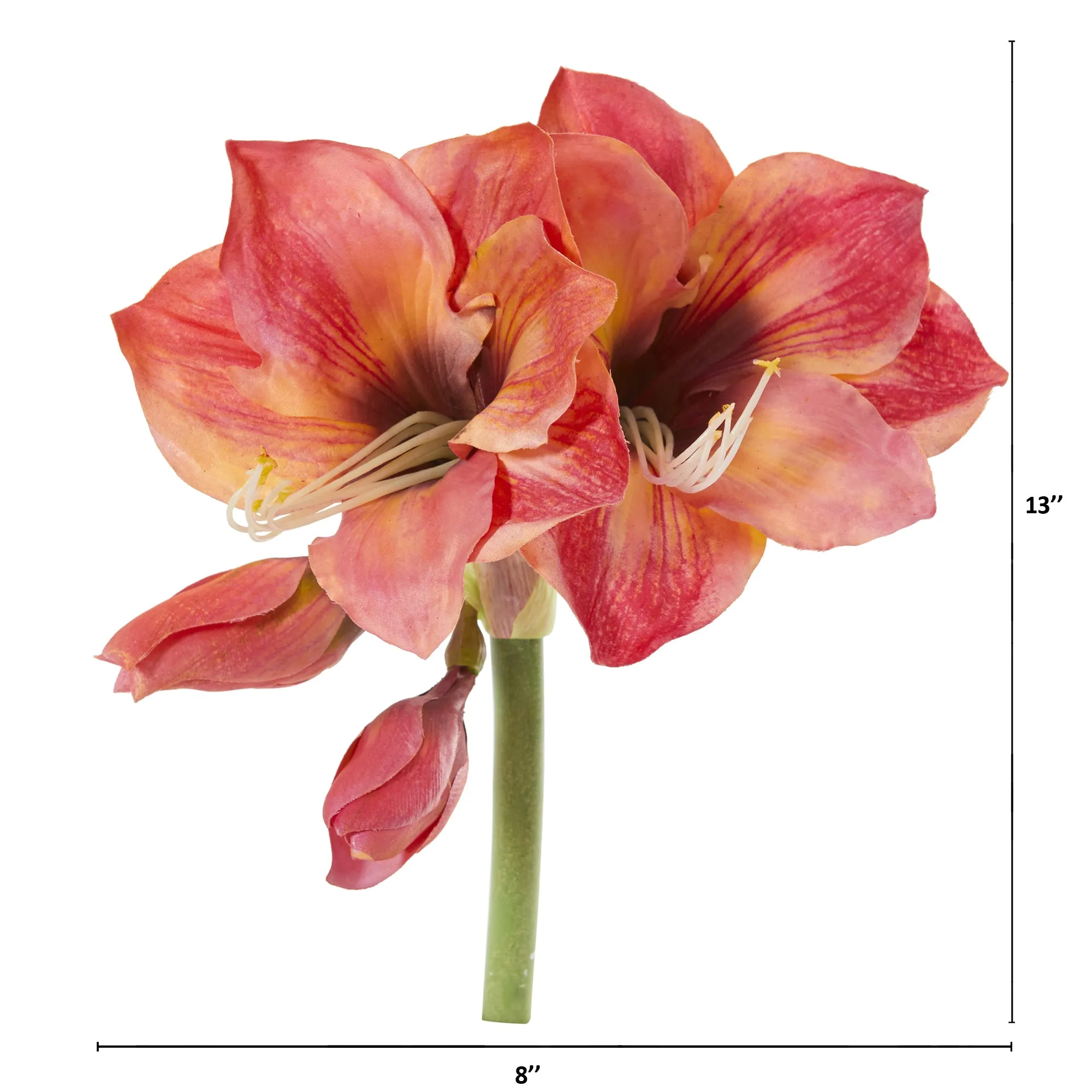 13" Amaryllis Artificial Flower (Set of 4)