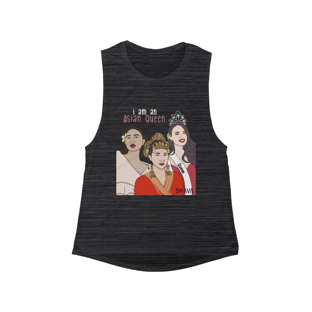 Affirmation Feminist Pro Choice Tank Top Women’s Size – I Am Asian Queen
