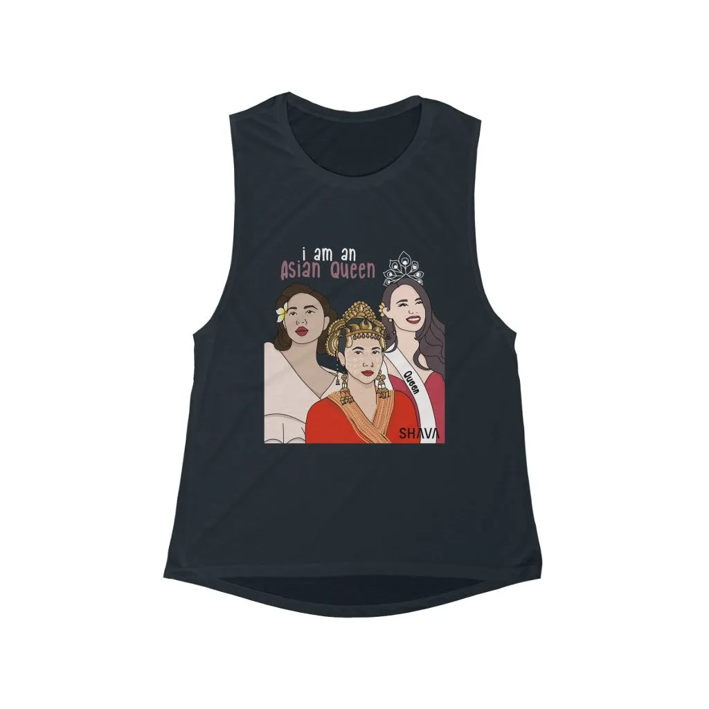 Affirmation Feminist Pro Choice Tank Top Women’s Size – I Am Asian Queen