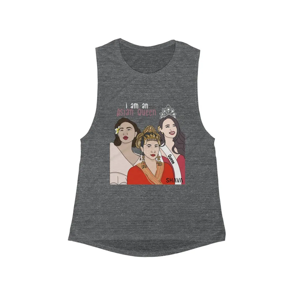 Affirmation Feminist Pro Choice Tank Top Women’s Size – I Am Asian Queen