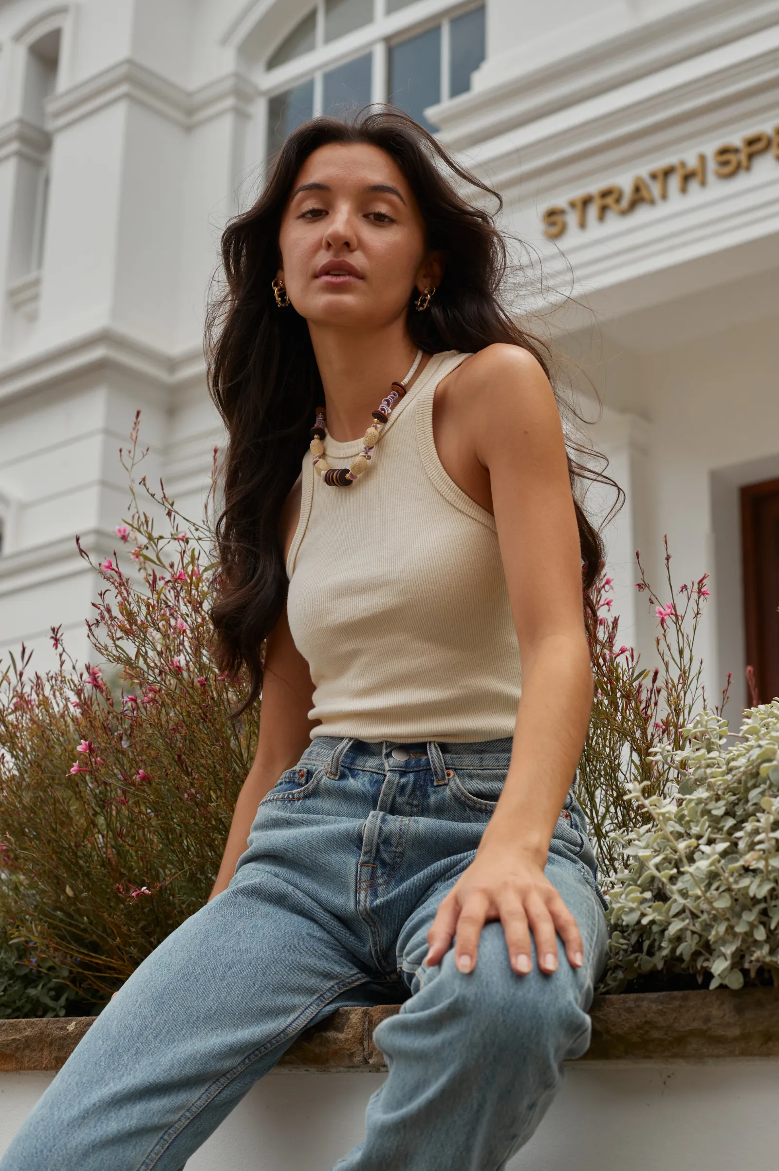 Amelie Singlet - Bone