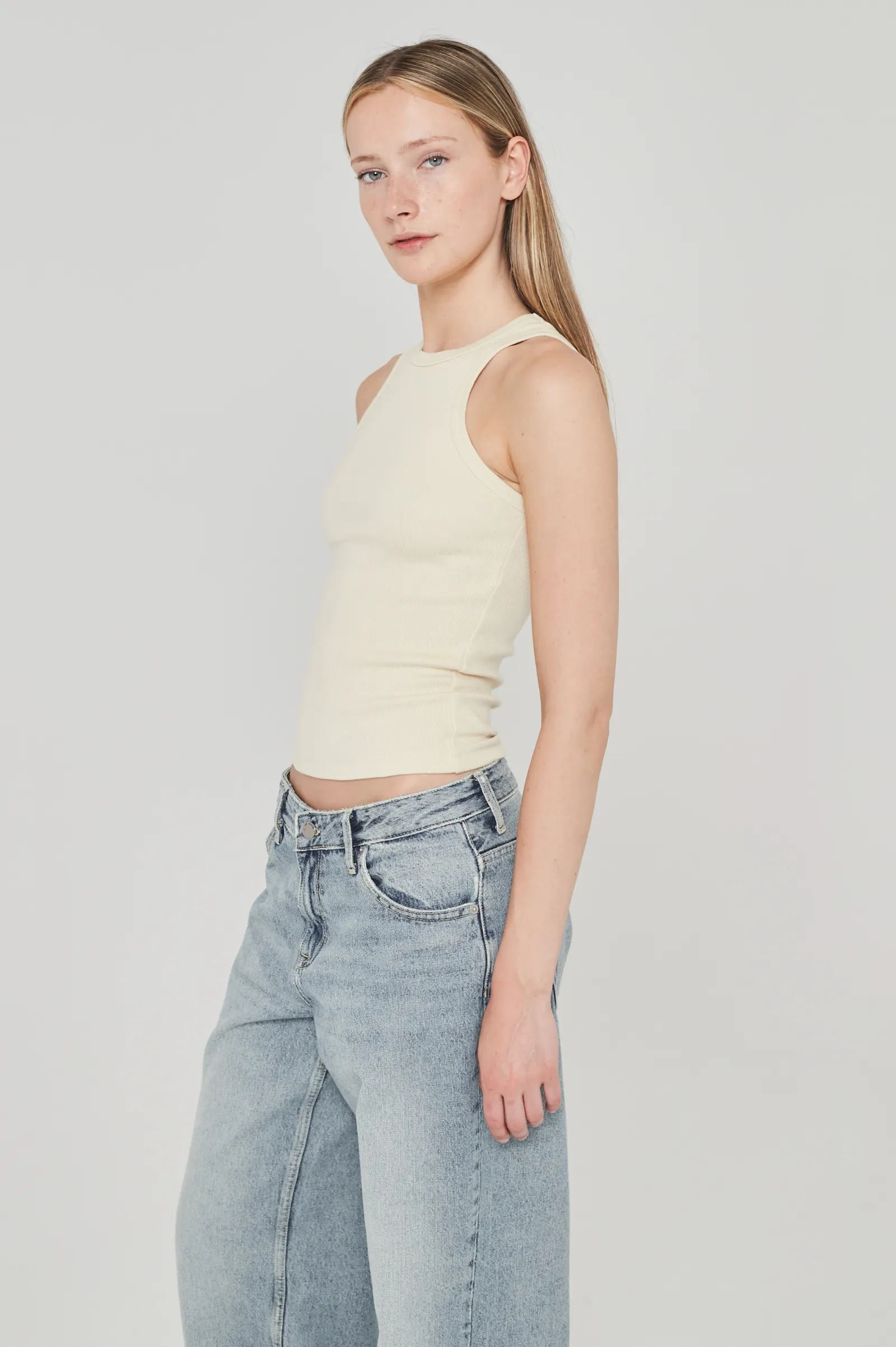Amelie Singlet - Bone