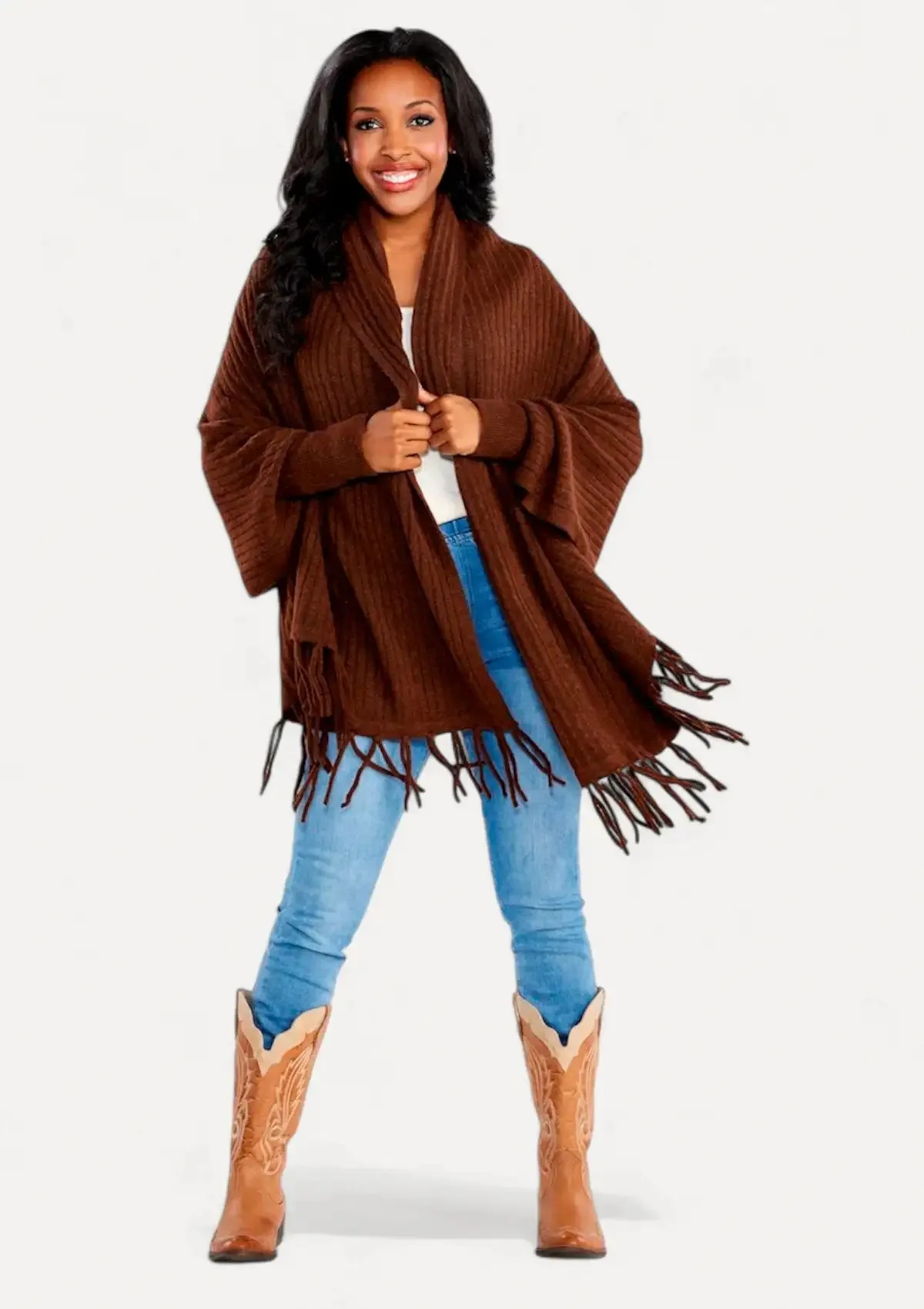 Ashby Cardigan Wrap - Brown