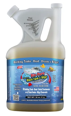 Bio-Pure Boat & Marine Septic Tank & Bilge CONCENTRATE 32 Oz. - CASE OF 6