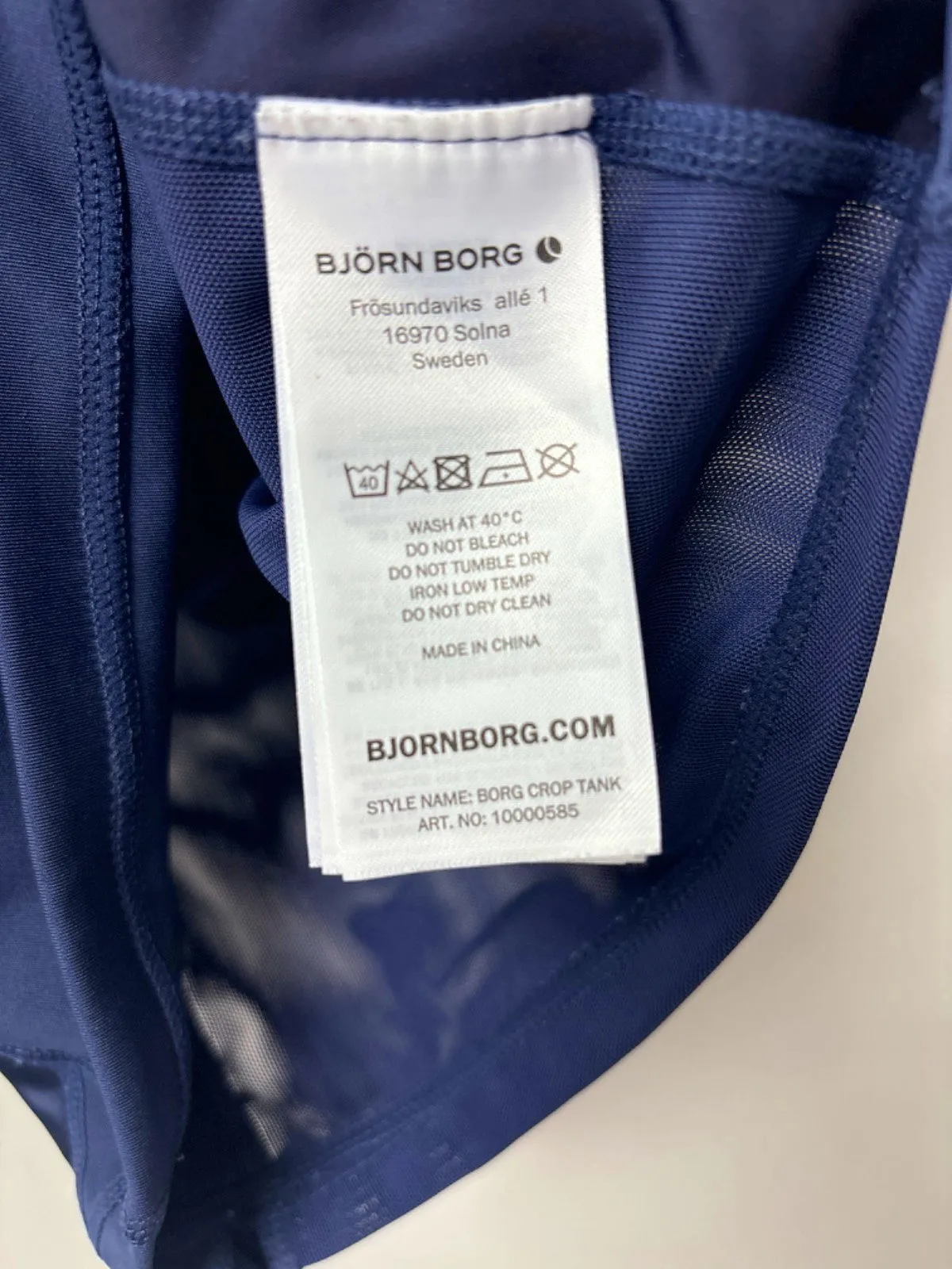 Björn Borg Navy Borg Crop Tank Small