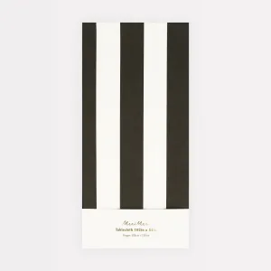 Black Striped Tablecloth