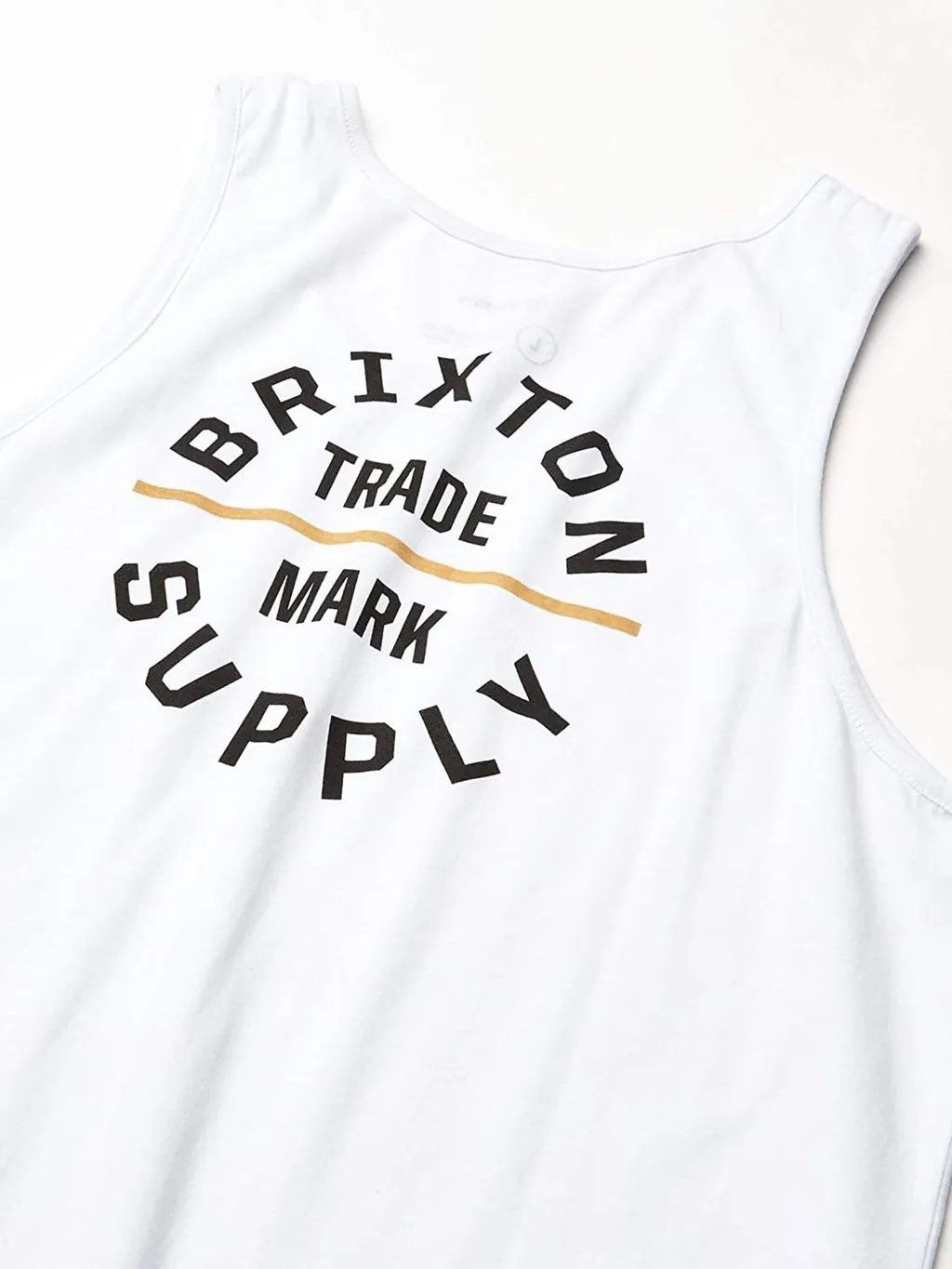 BRIXTON OATH V TANK - WHITE/YELLOW