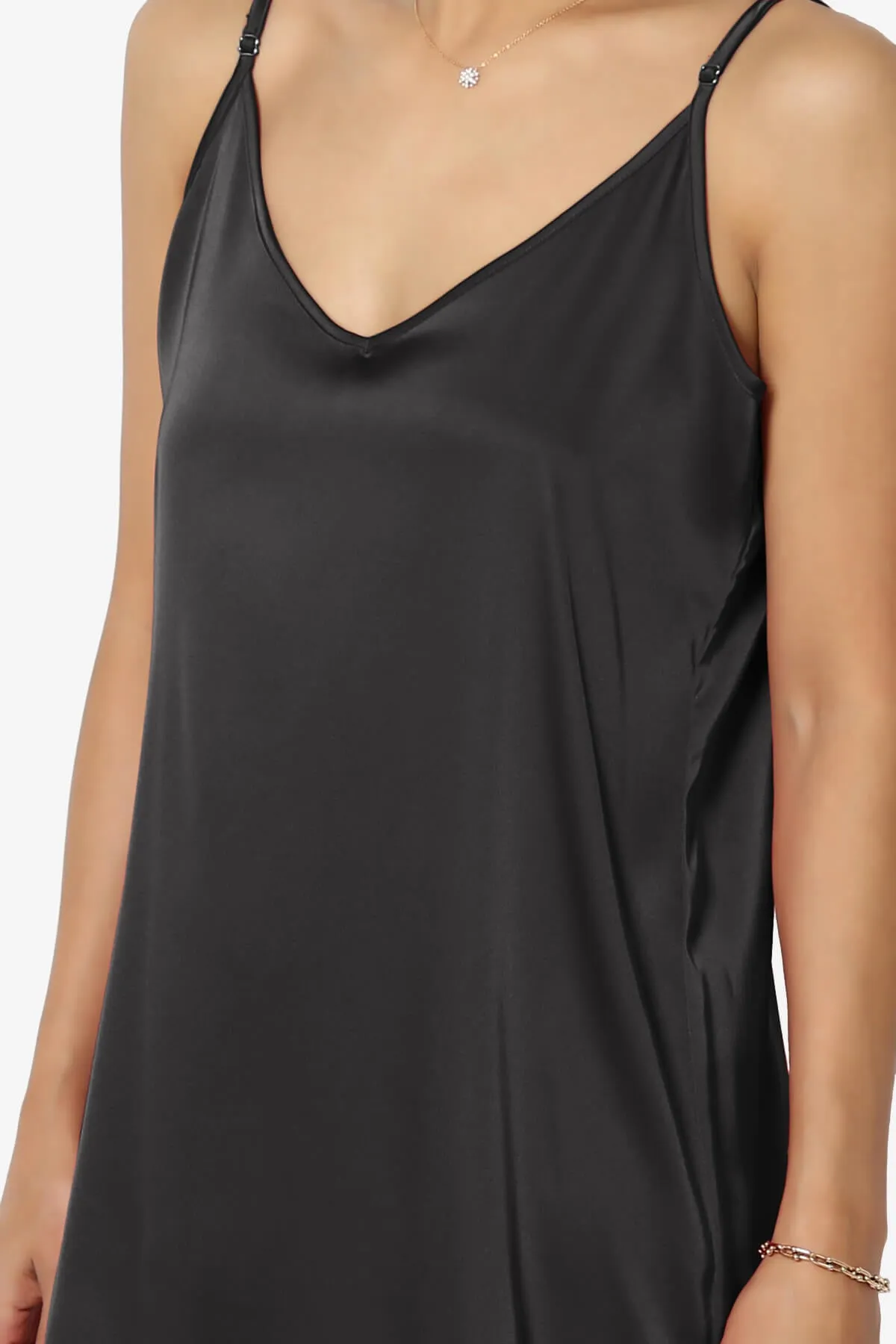 Brodiee Stretch Satin Charmeuse Slip Dress