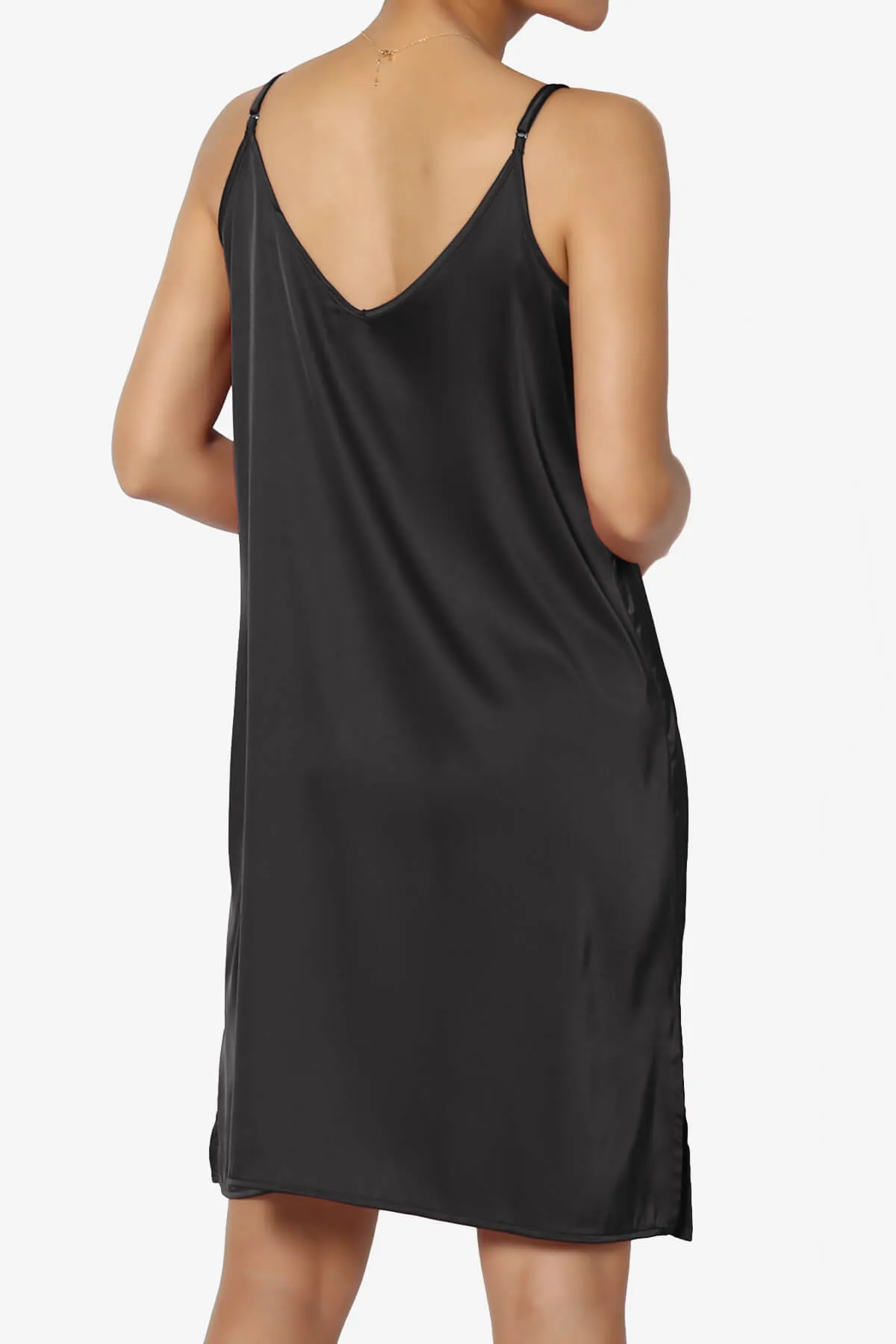 Brodiee Stretch Satin Charmeuse Slip Dress