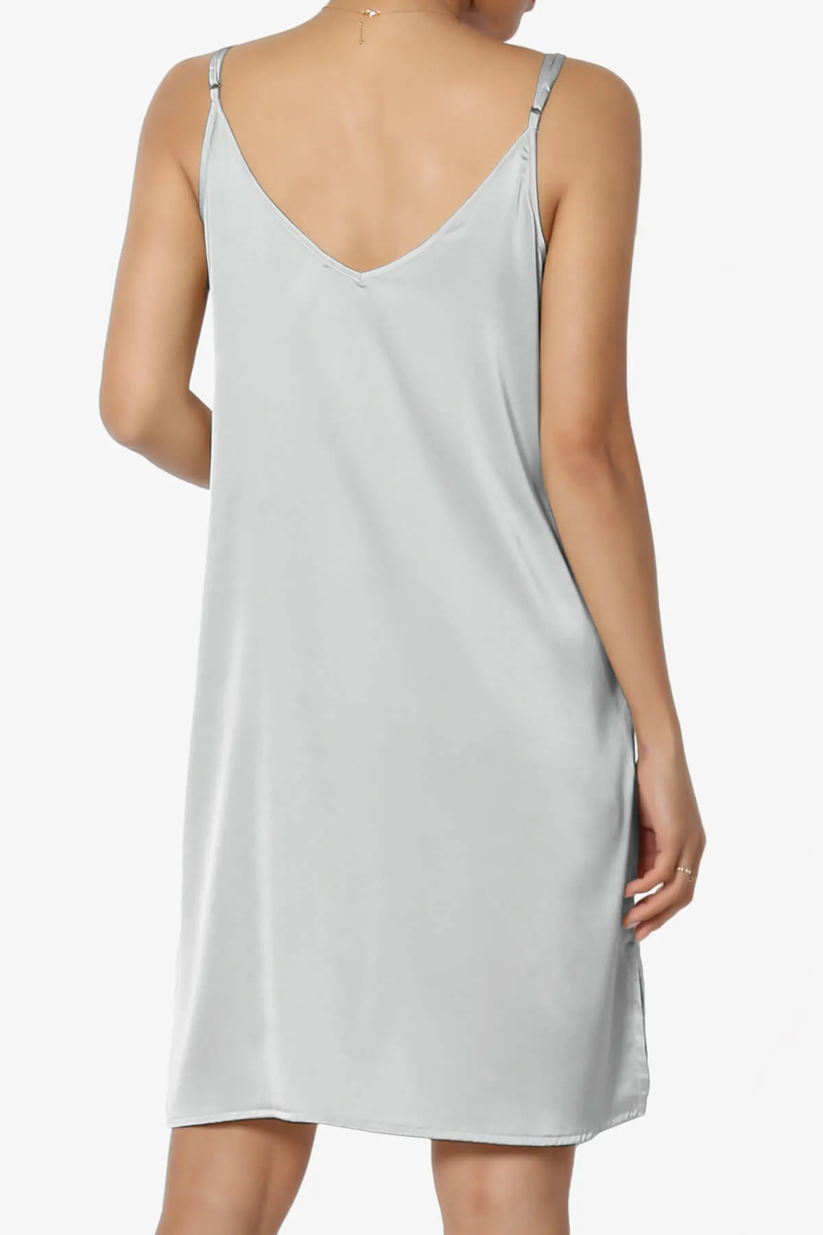 Brodiee Stretch Satin Charmeuse Slip Dress