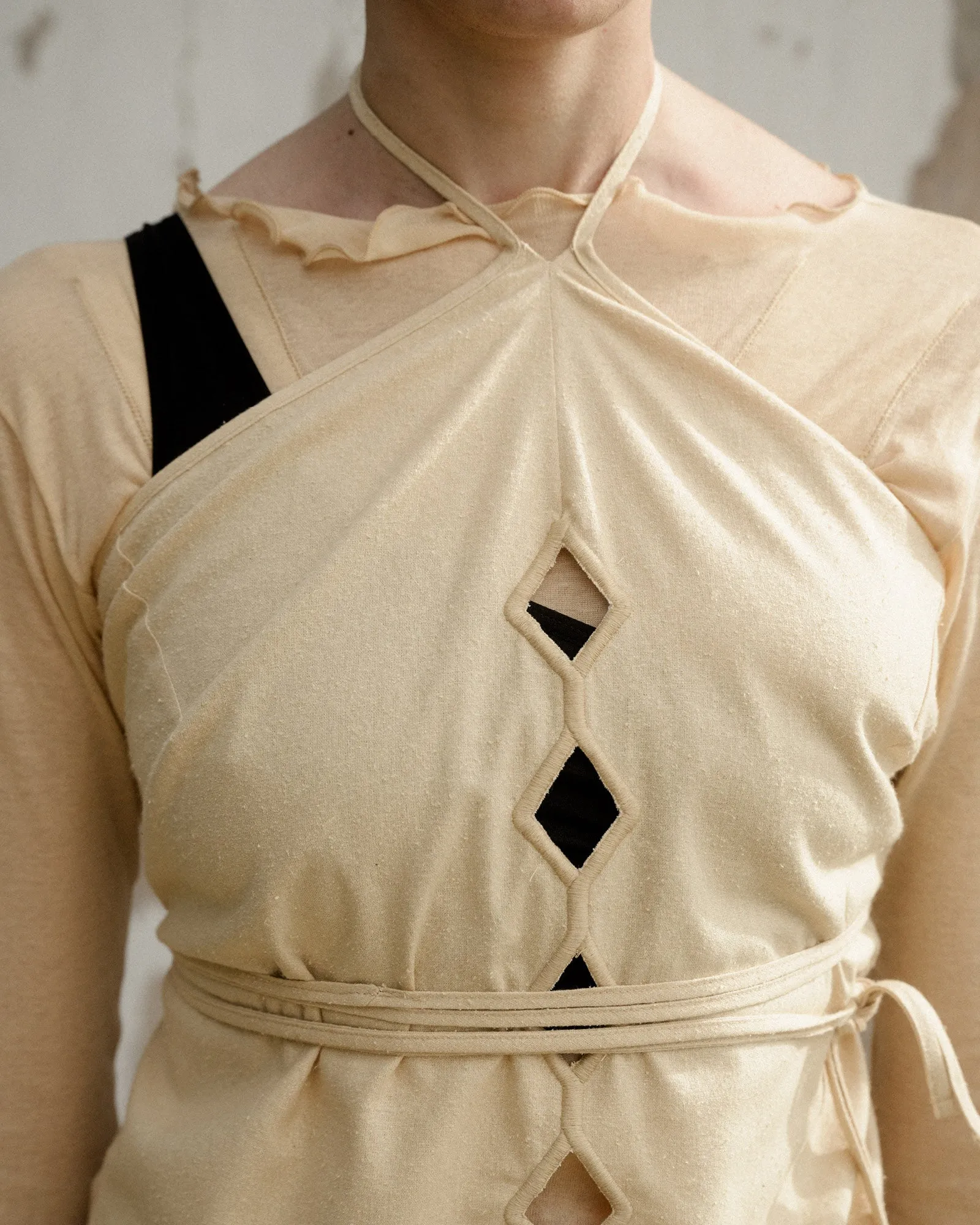 Cessa Ligo Top - Wild Silk - Tooth White