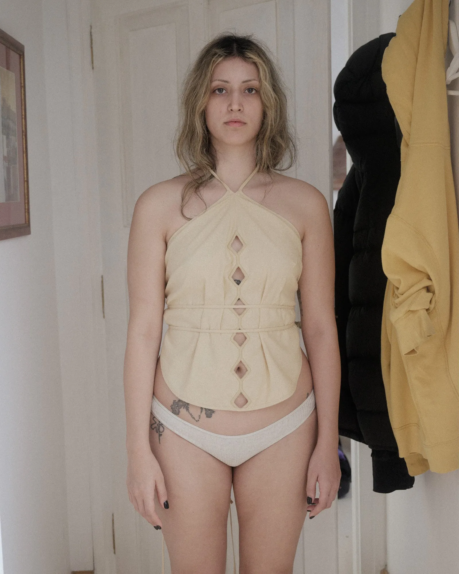 Cessa Ligo Top - Wild Silk - Tooth White