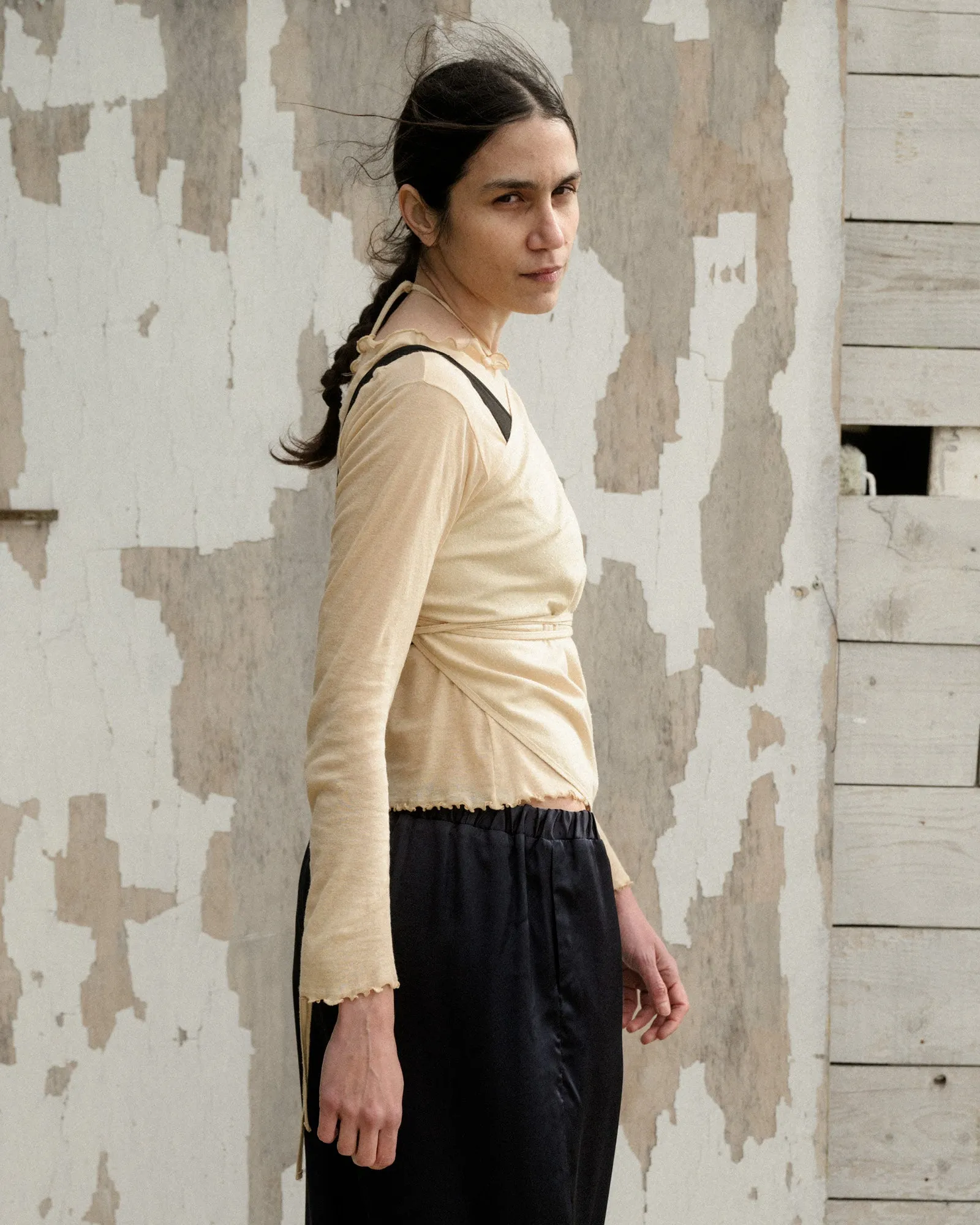 Cessa Ligo Top - Wild Silk - Tooth White
