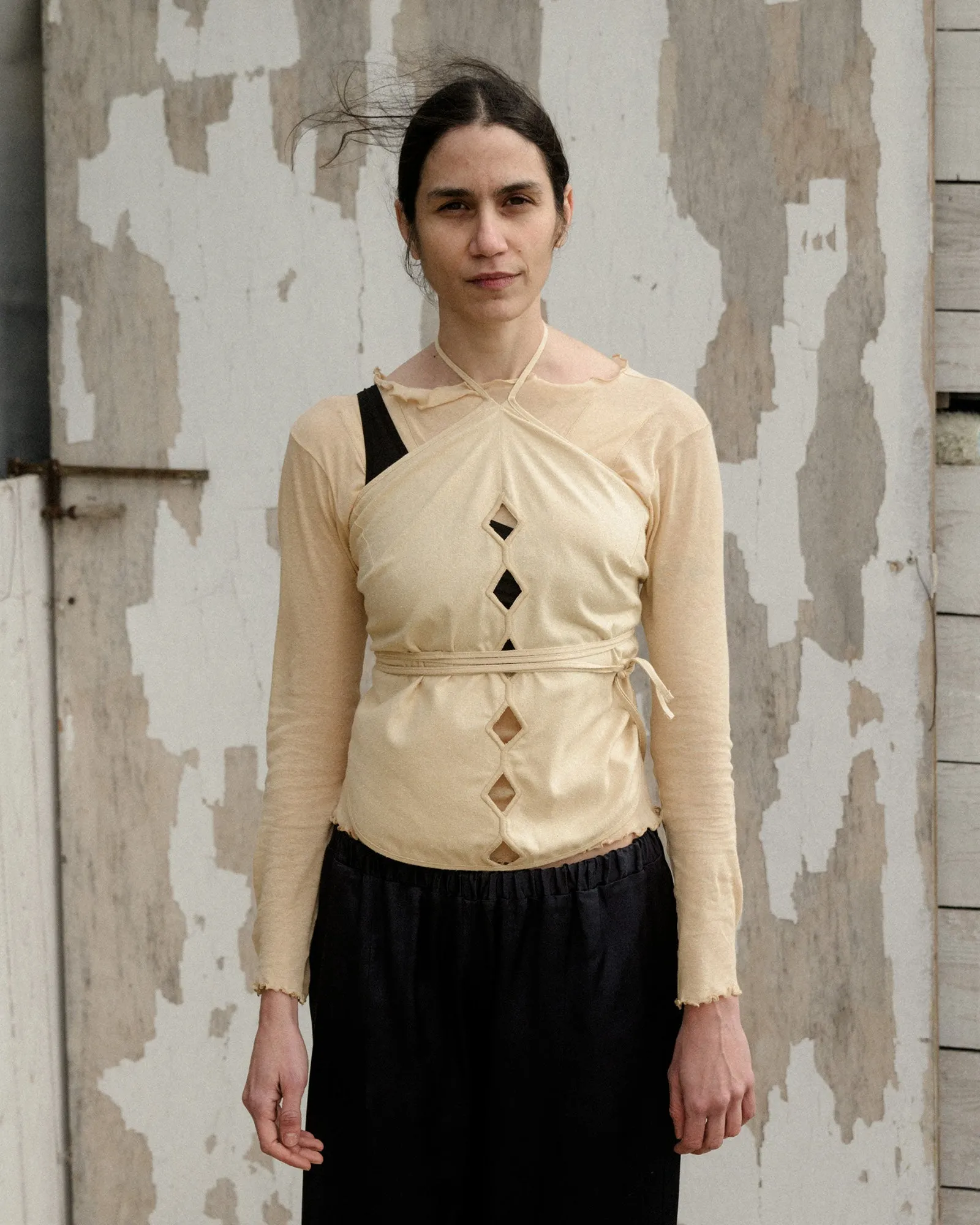 Cessa Ligo Top - Wild Silk - Tooth White