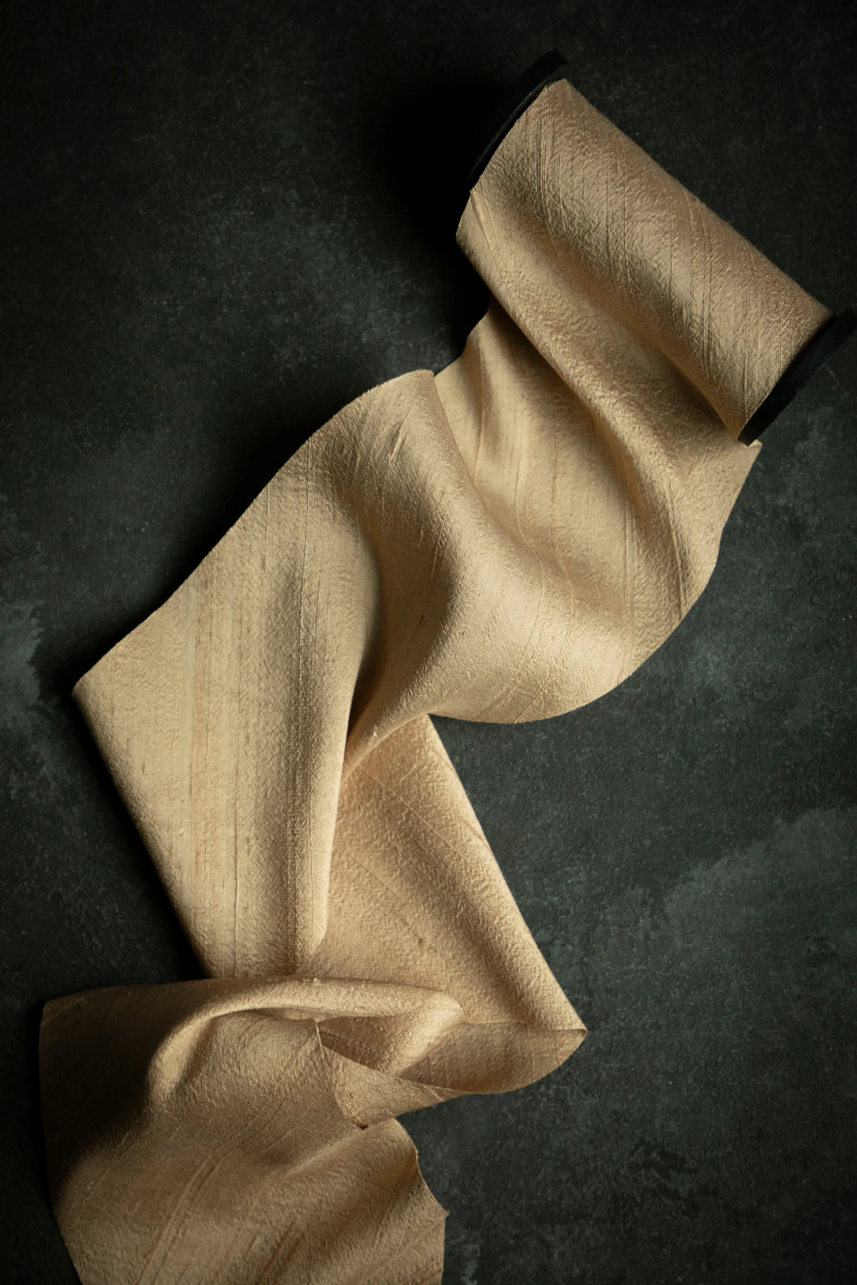 Cinnamon {Dupioni} Organic Silk Ribbon