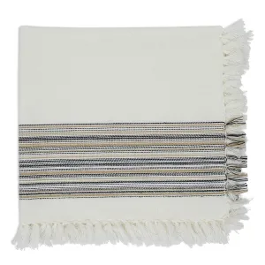 Cotton Napkins - Black Stripe Fringe Napkin