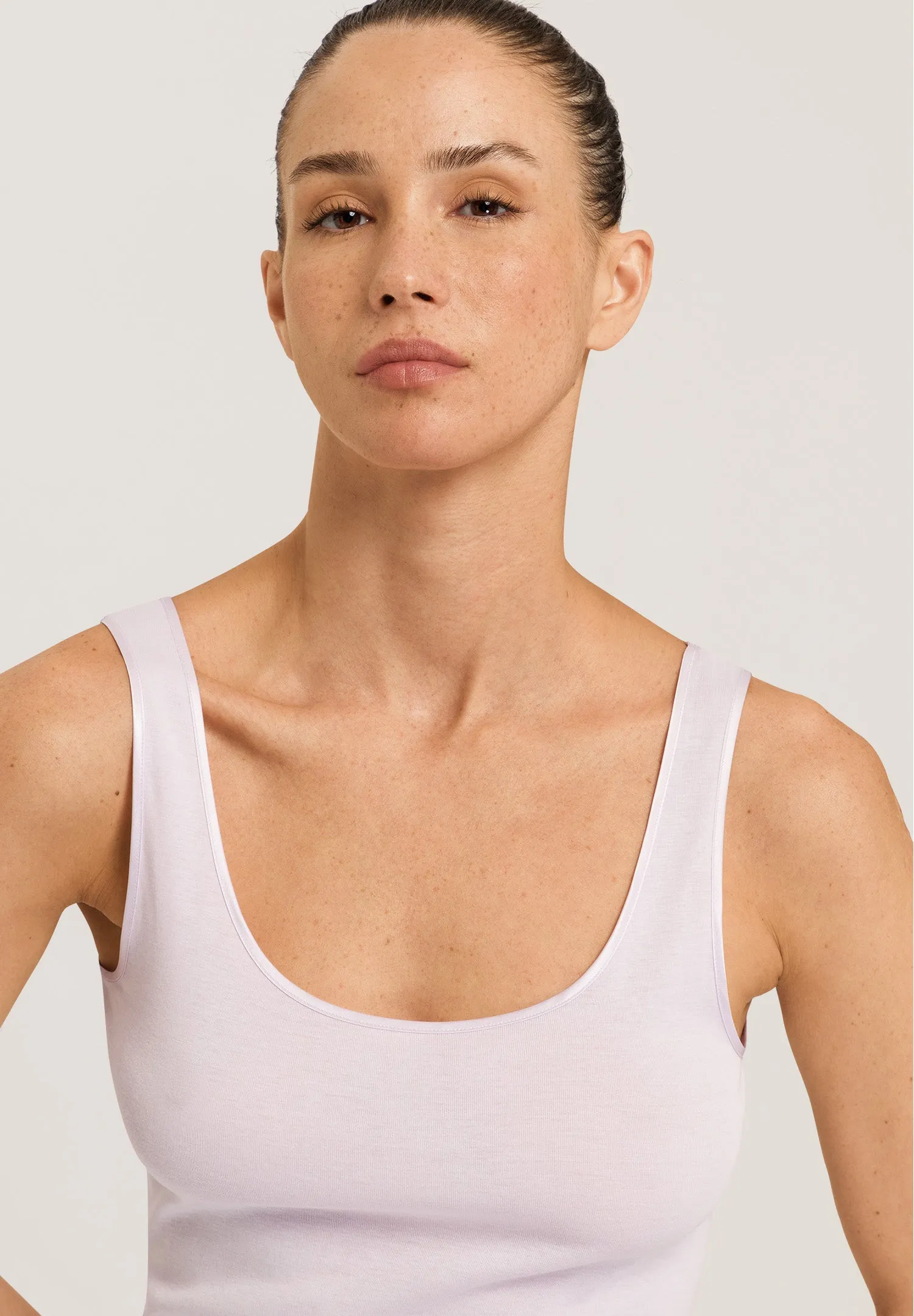 Cotton Seamless Round Neck Cotton Tank Top | Lupine Love 71604-1486