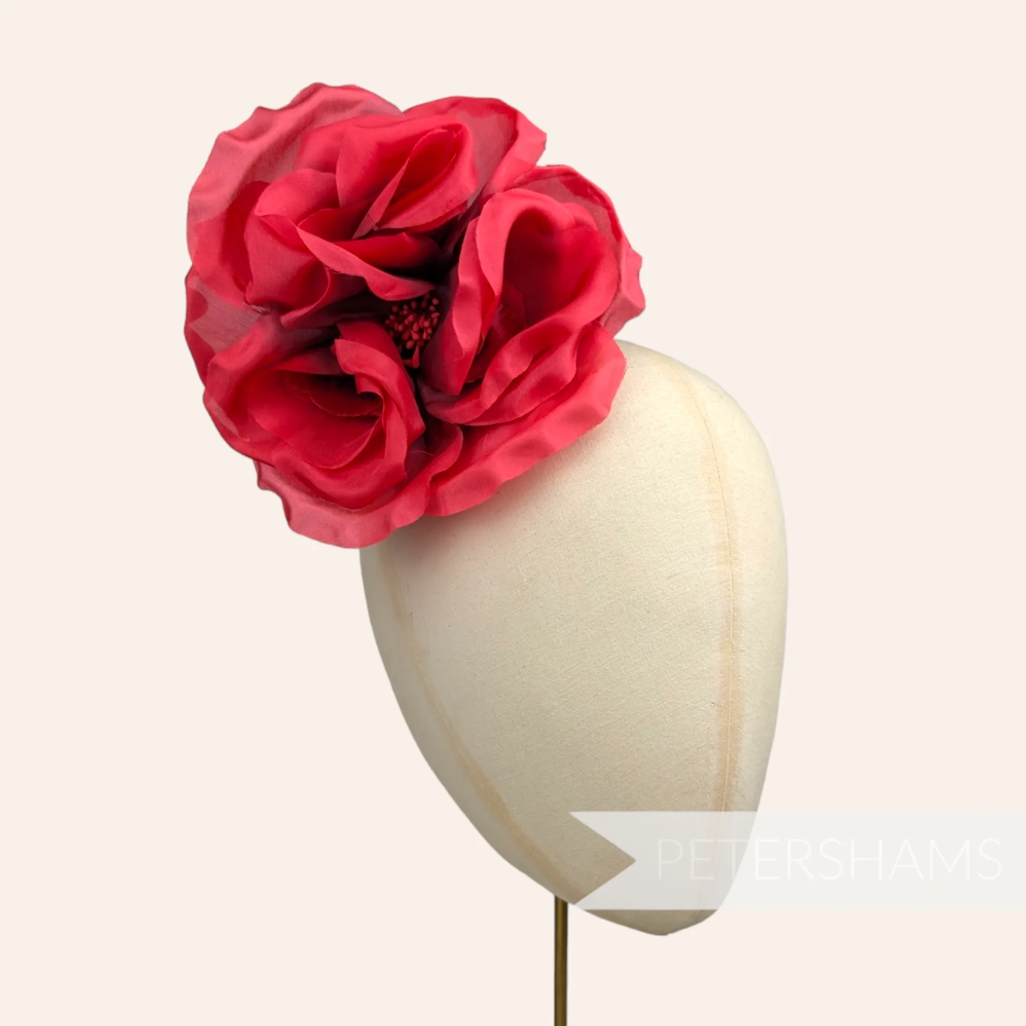 'Danielle' Large 15cm Silk Rose Millinery Flower Hat Mount