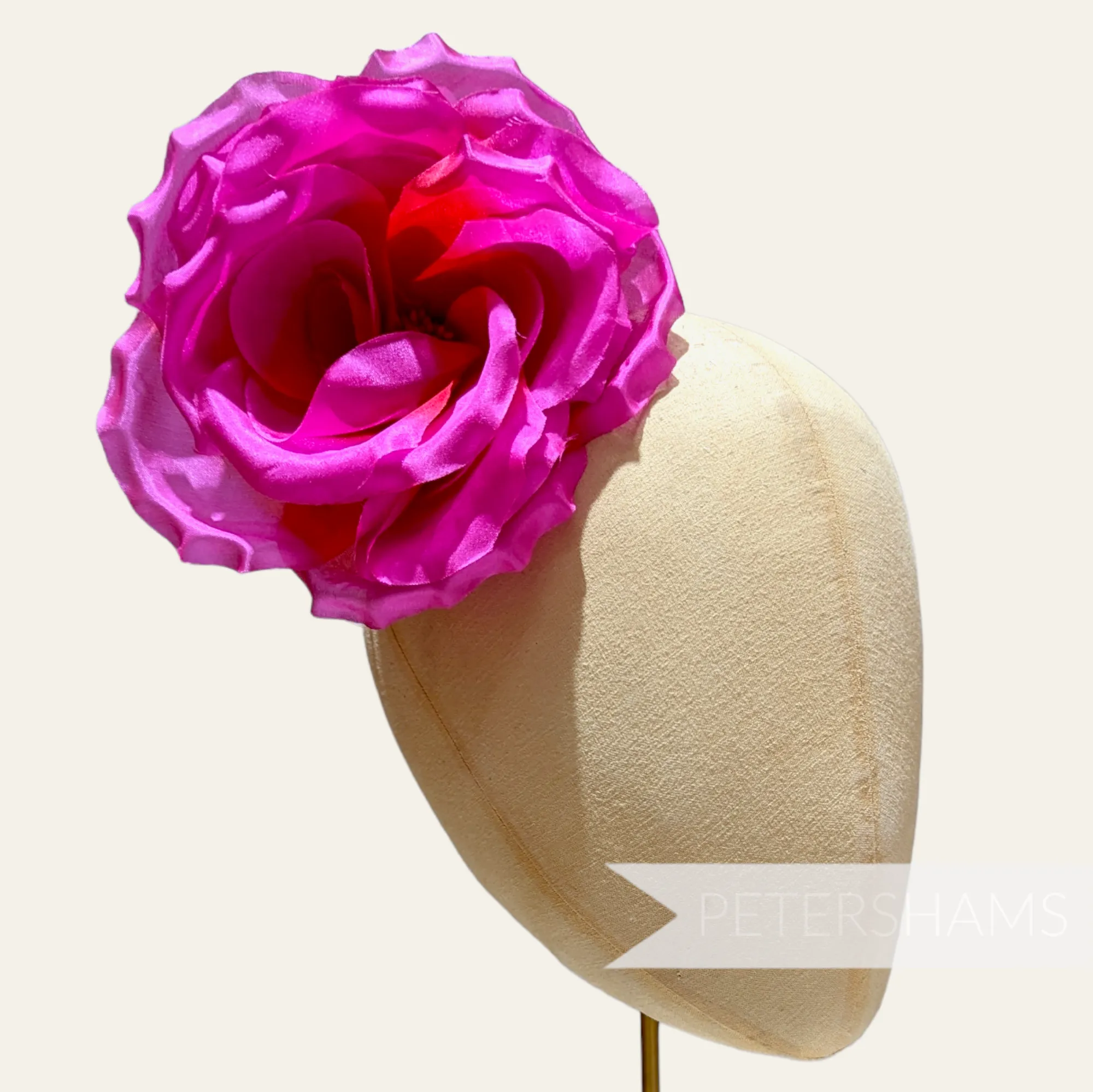 'Danielle' Large 15cm Silk Rose Millinery Flower Hat Mount