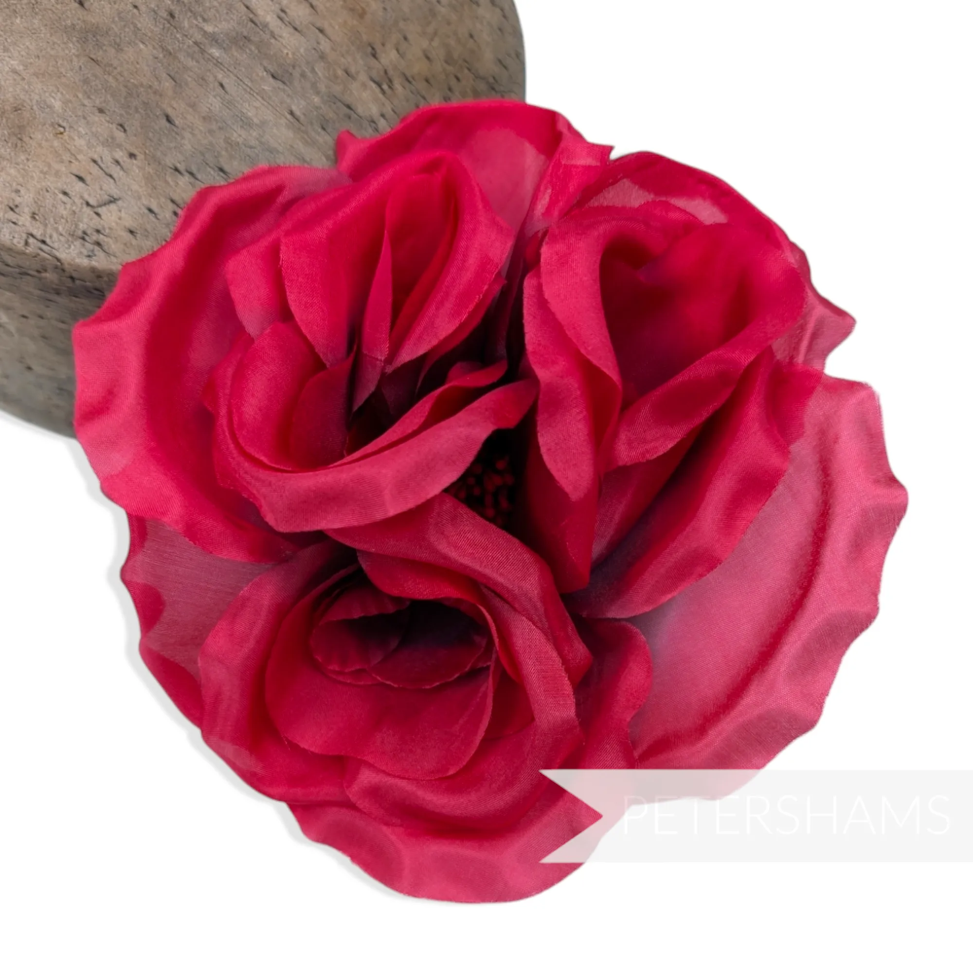 'Danielle' Large 15cm Silk Rose Millinery Flower Hat Mount