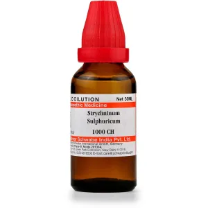 Dr Willmar Schwabe India Strychninum Sulphur Dilution 1000CH - 30ml
