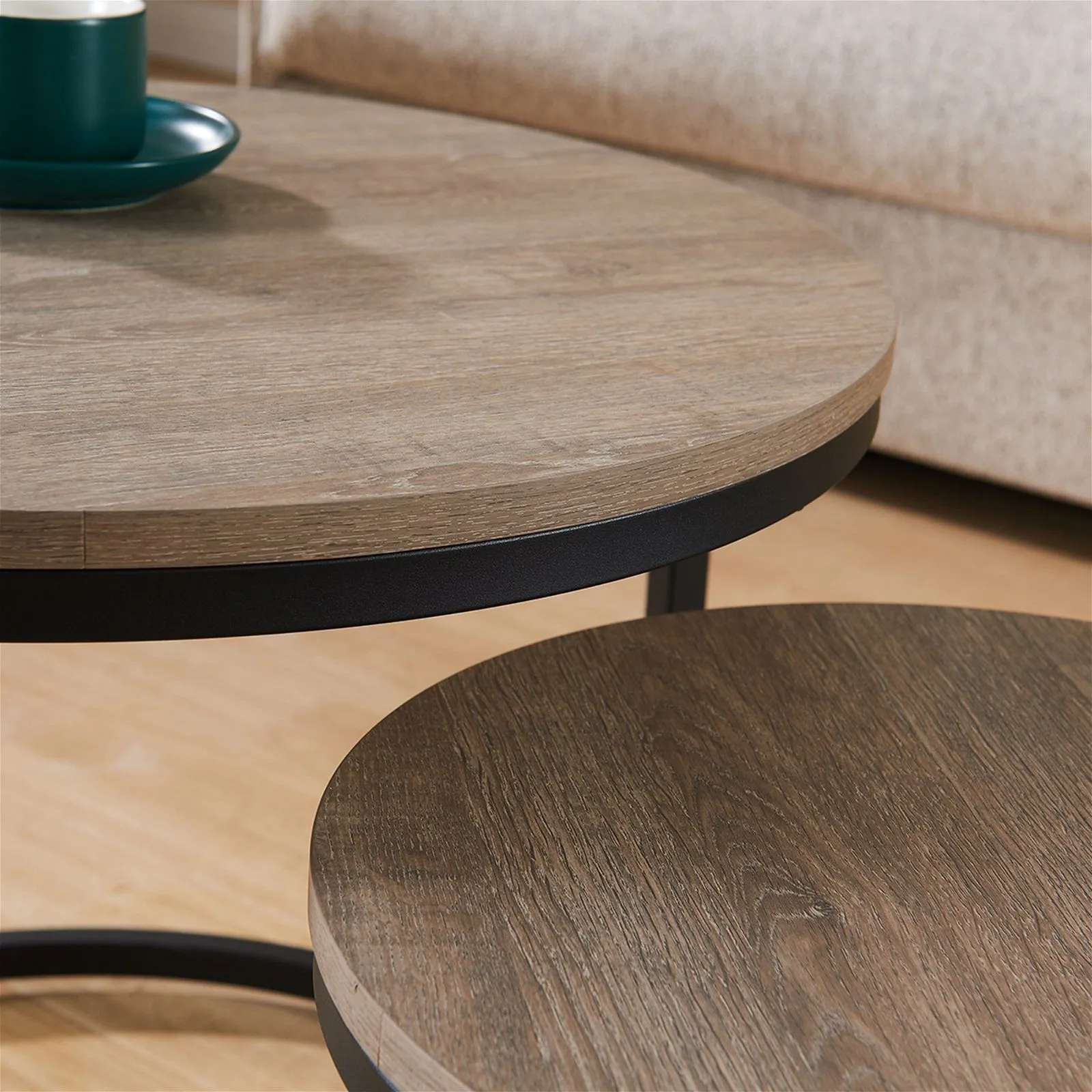 ECHO 600 Nested Coffee Table Set Oak by Censi