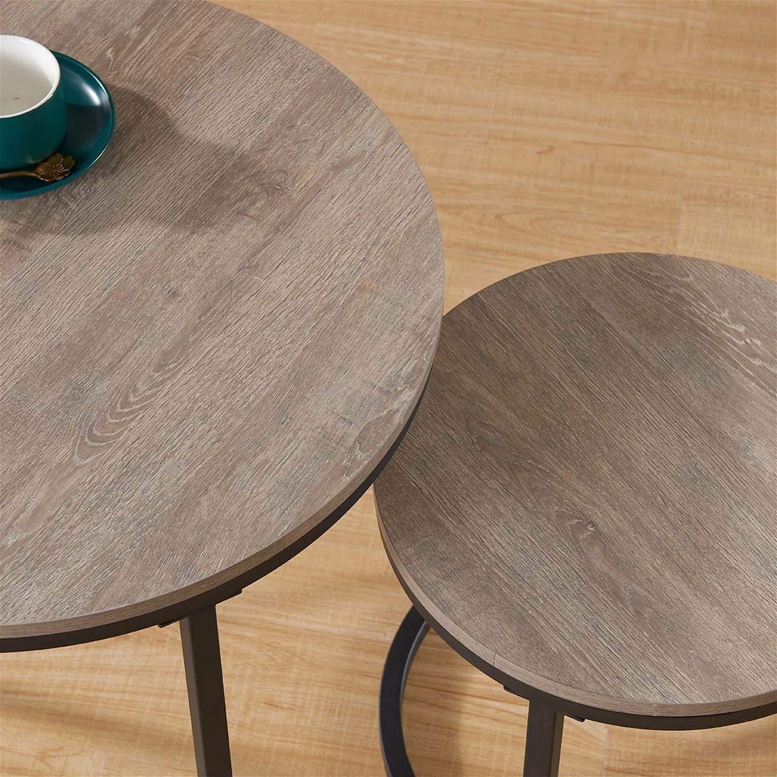 ECHO 600 Nested Coffee Table Set Oak by Censi