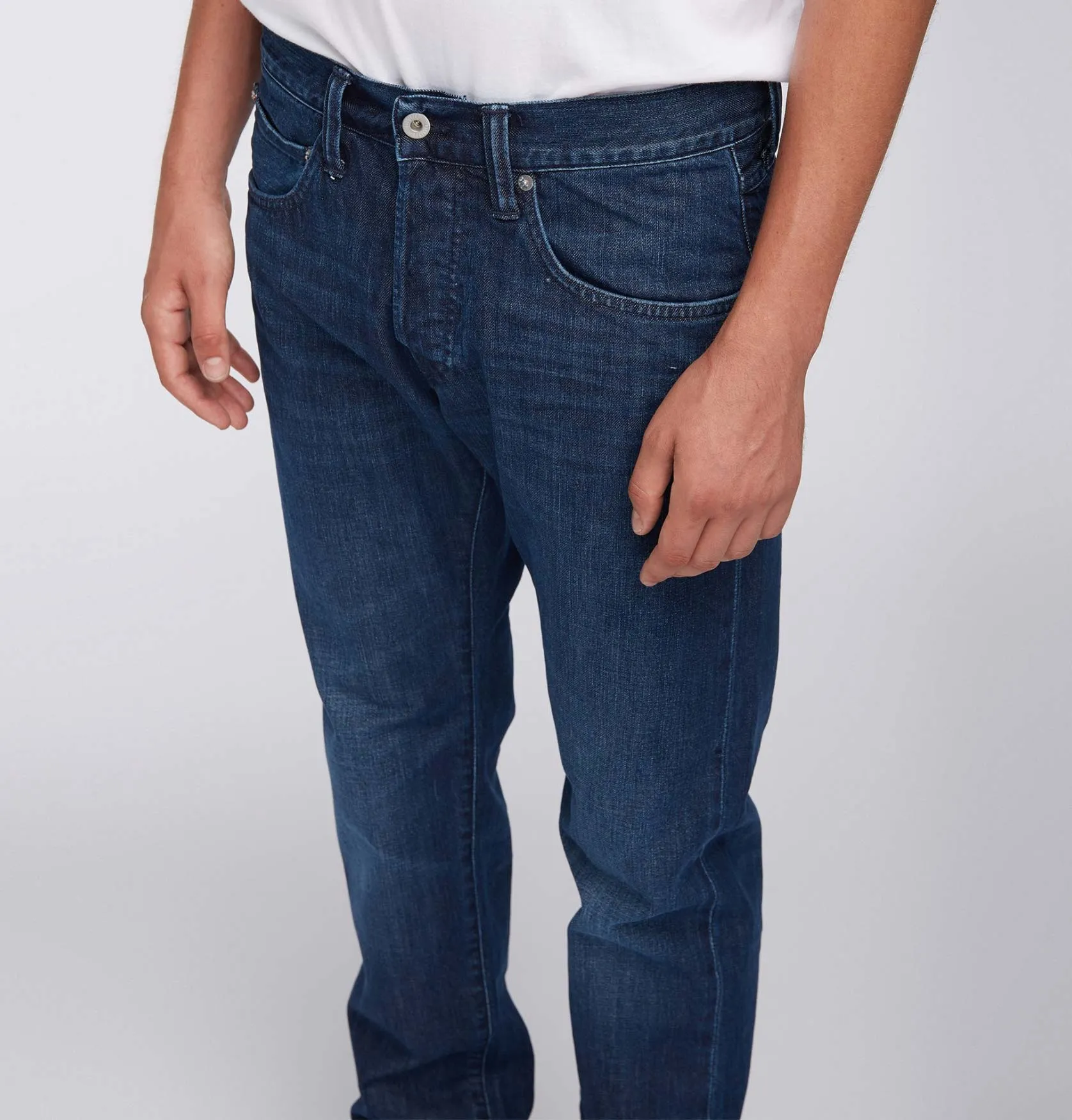 Edwin ED-55 Regular Tapered Jeans – Kingston Blue Denim – Mid Coal Wash