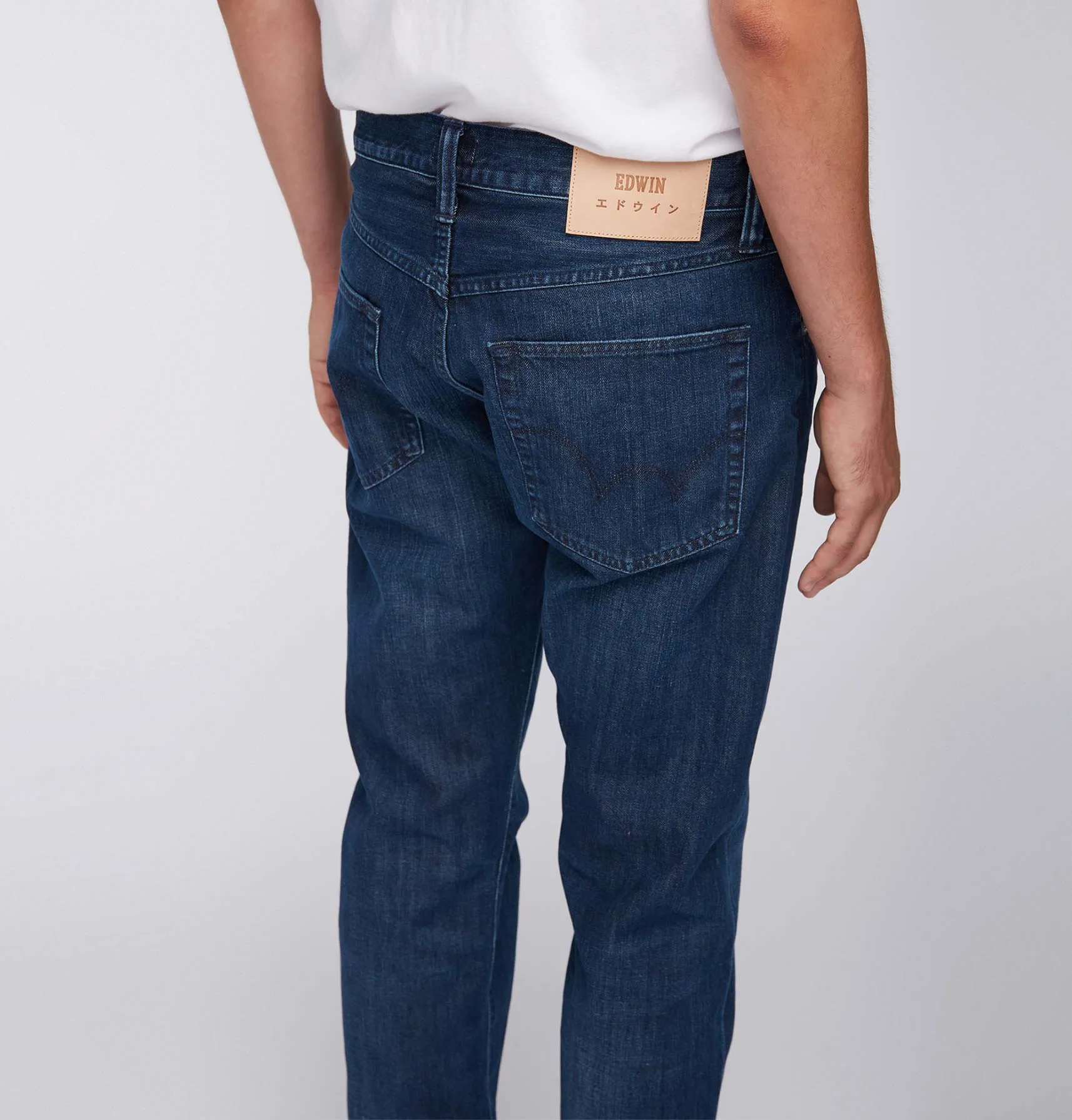 Edwin ED-55 Regular Tapered Jeans – Kingston Blue Denim – Mid Coal Wash
