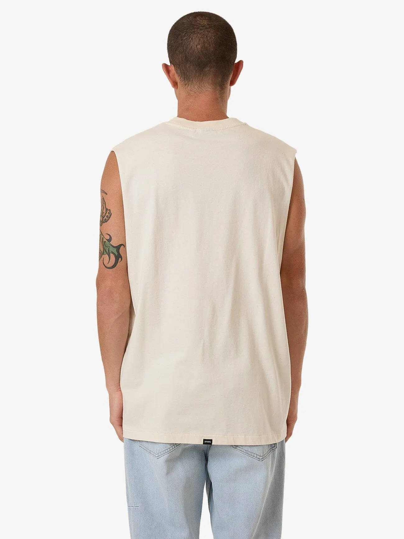 Emblem Merch Fit Muscle Tee - Unbleached