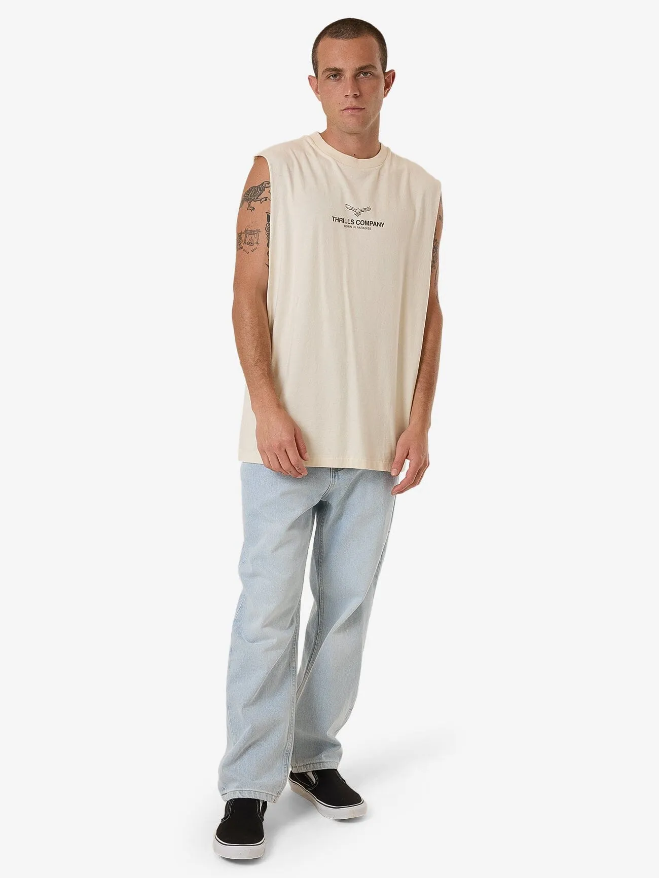 Emblem Merch Fit Muscle Tee - Unbleached