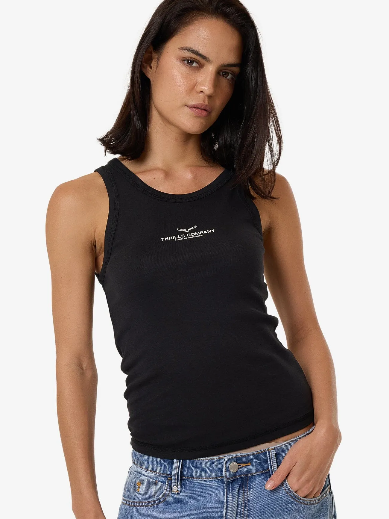 Emblem Of Strength Sloane Tank - Washed Black