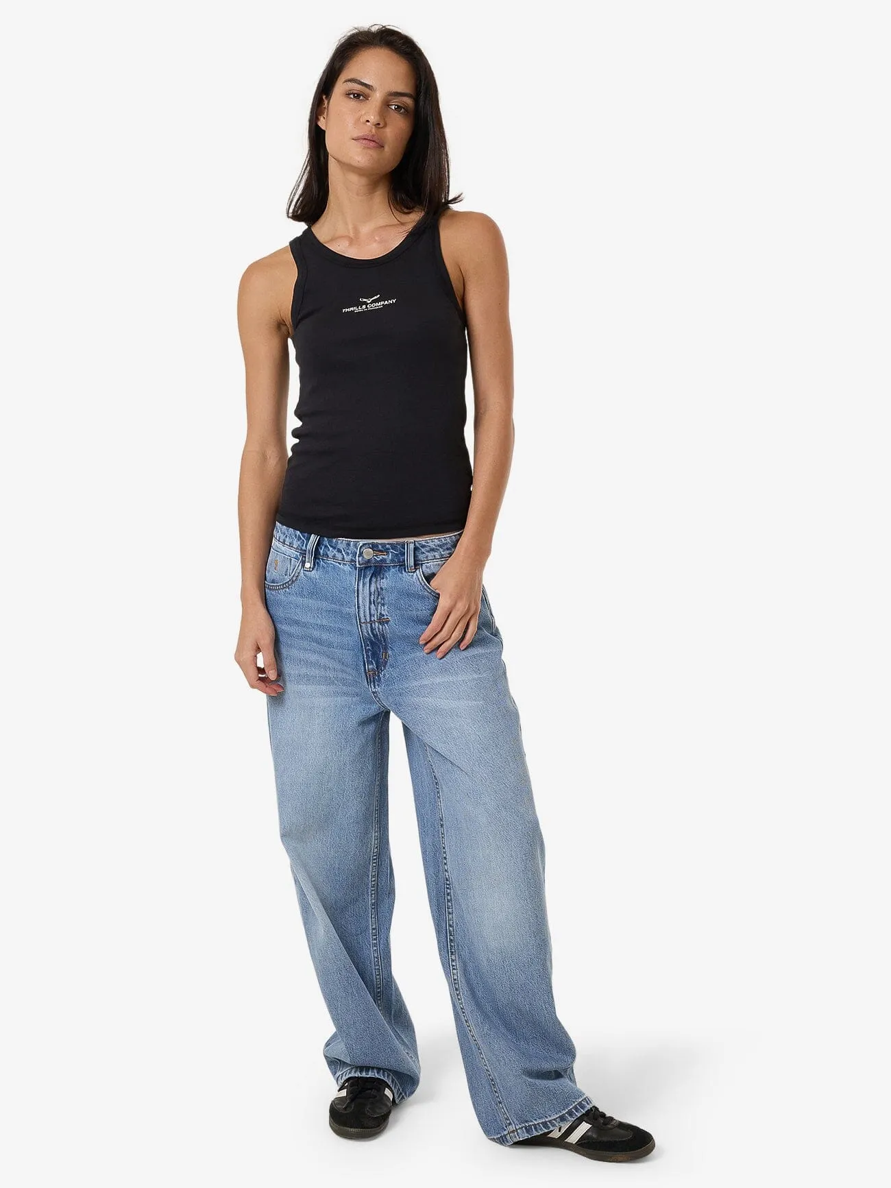 Emblem Of Strength Sloane Tank - Washed Black