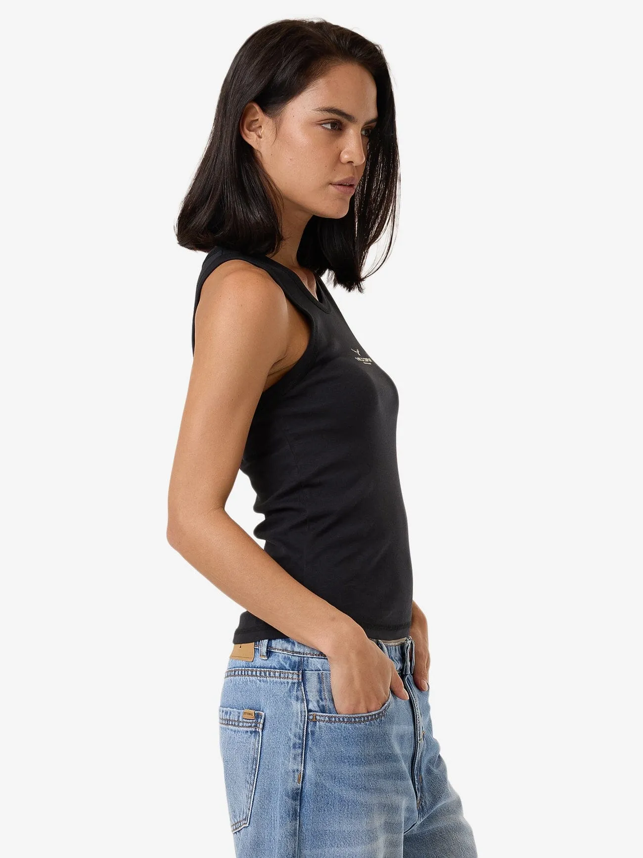 Emblem Of Strength Sloane Tank - Washed Black