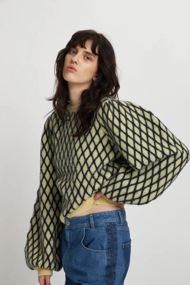Harlequin Sweater - Lovely Yellow