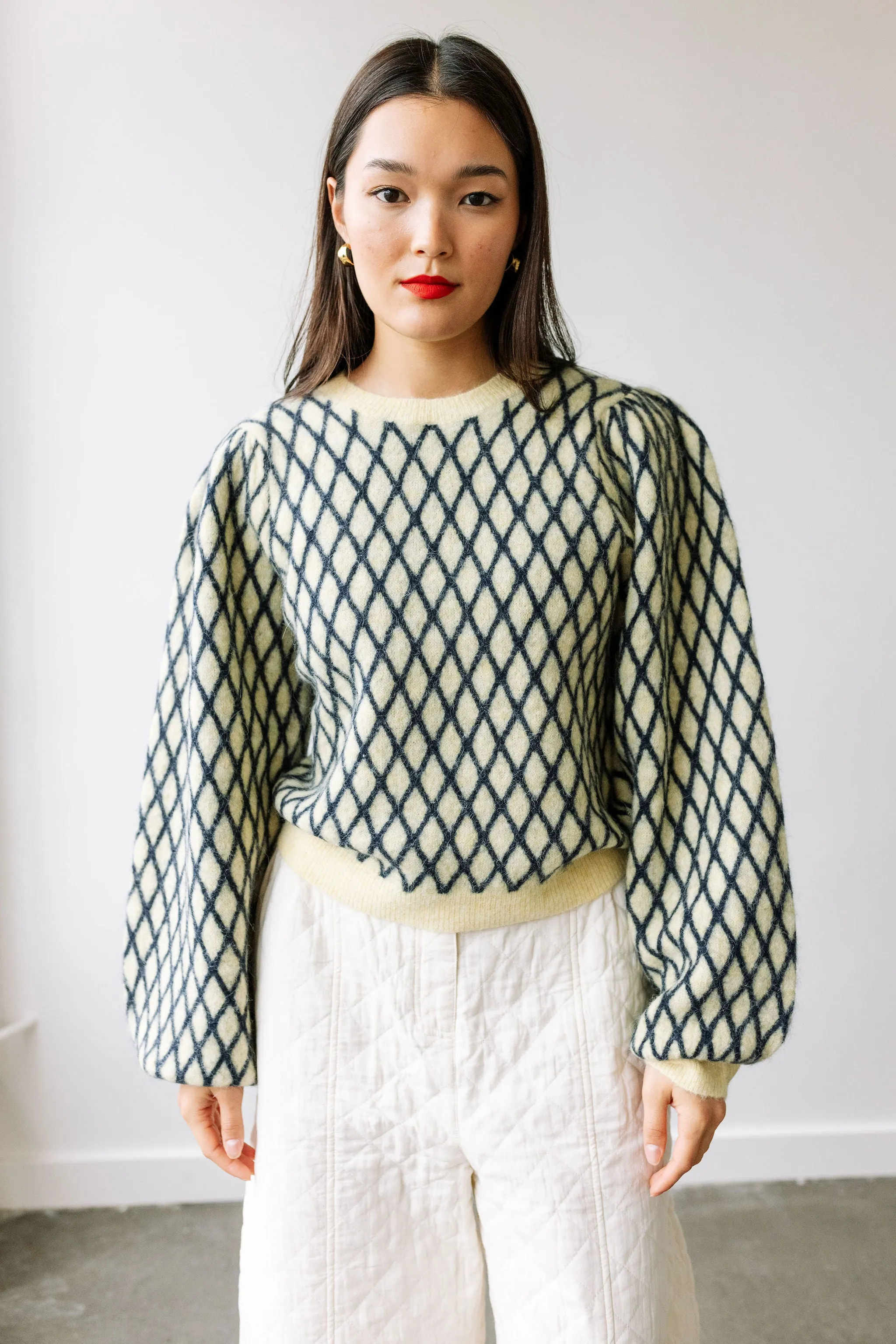Harlequin Sweater - Lovely Yellow