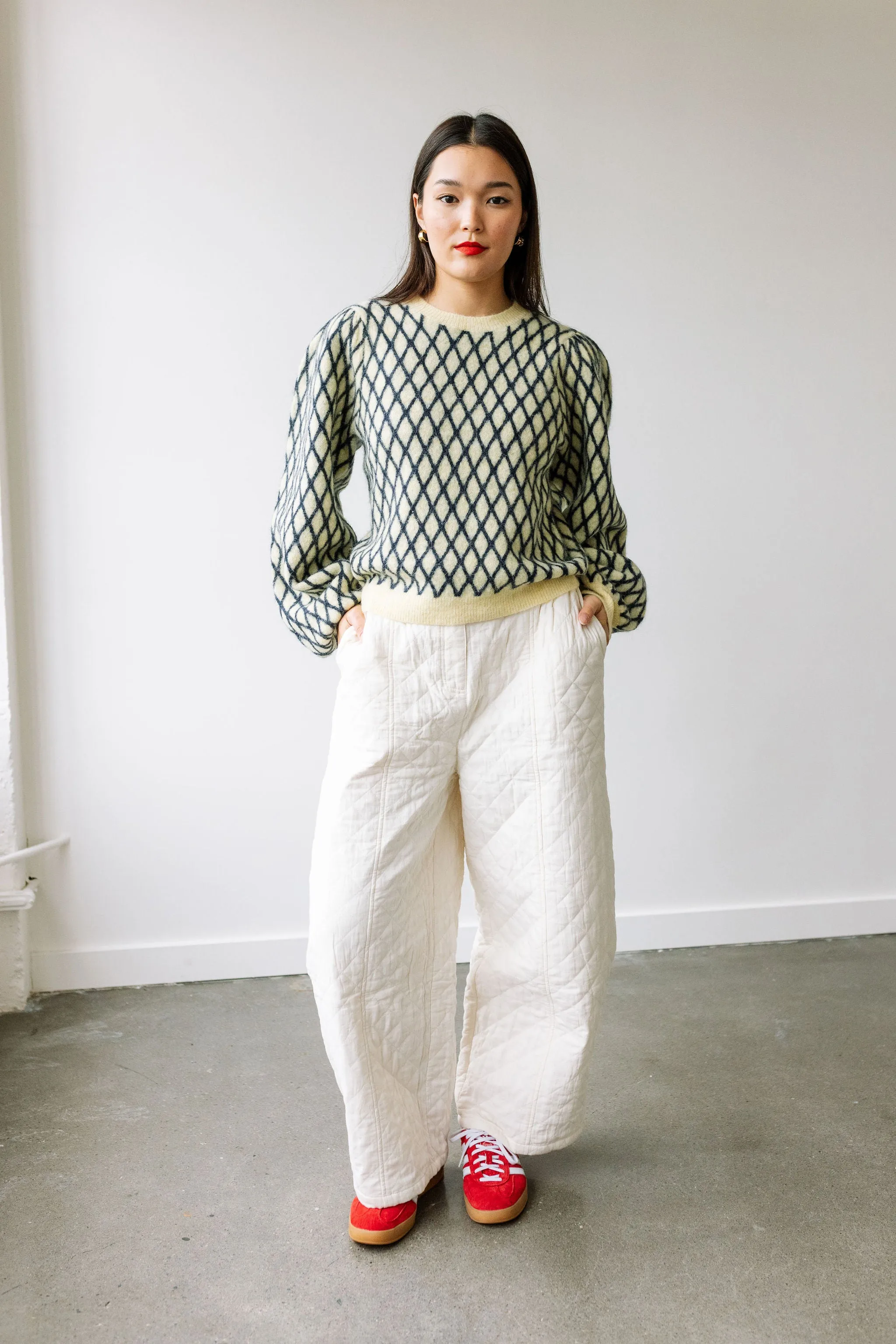 Harlequin Sweater - Lovely Yellow