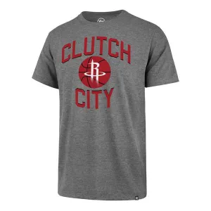Houston Rockets '47 Men's Gray "Clutch City" Short Sleeve Crew T-Shirt