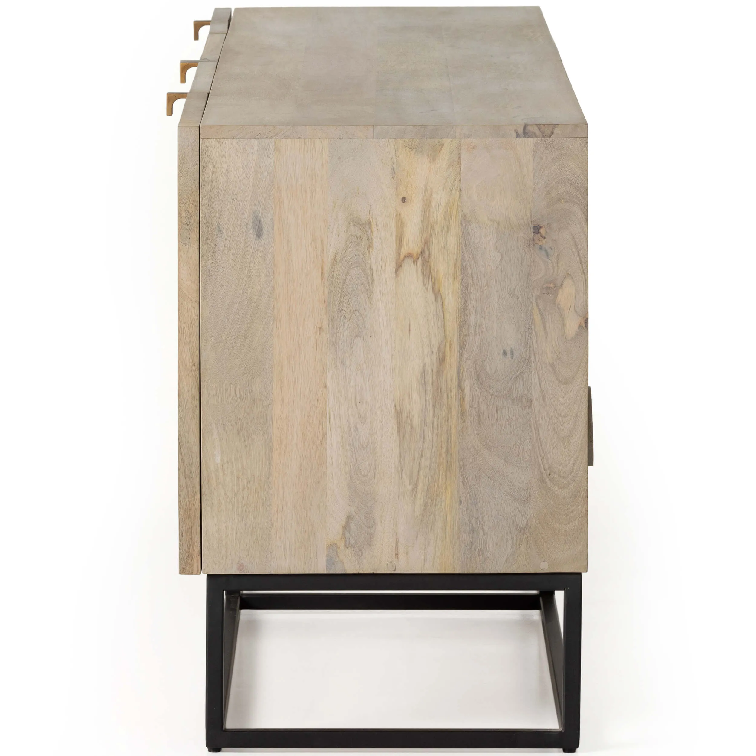 Kelby Media Console, Light Wash Carved
