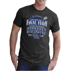 Kentucky Wildcats 2015 Indianapolis Final Four 17 Appearances Gray T-Shirt