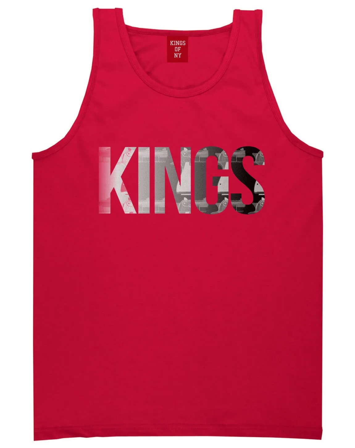 KINGS Gun Pattern Print Tank Top