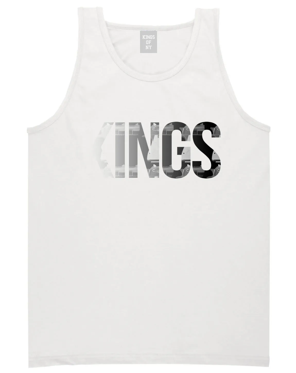 KINGS Gun Pattern Print Tank Top