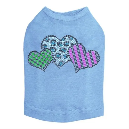 Leopard, Checks, & Stripes Multicolor Hearts Tank - Many Colors
