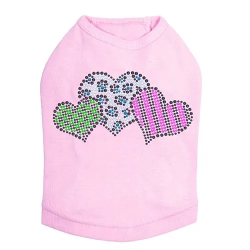 Leopard, Checks, & Stripes Multicolor Hearts Tank - Many Colors