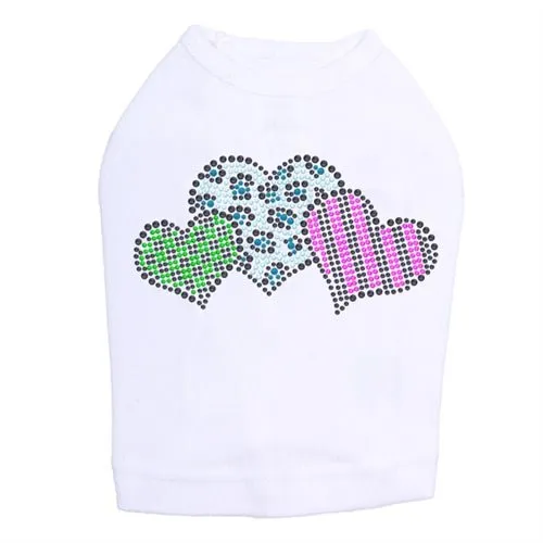 Leopard, Checks, & Stripes Multicolor Hearts Tank - Many Colors