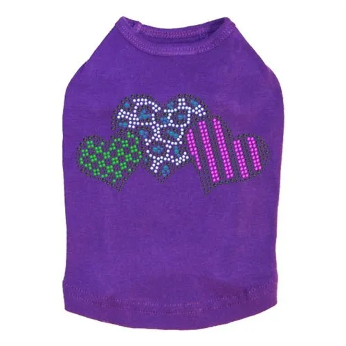 Leopard, Checks, & Stripes Multicolor Hearts Tank - Many Colors