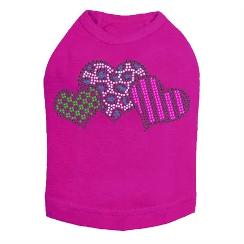 Leopard, Checks, & Stripes Multicolor Hearts Tank - Many Colors