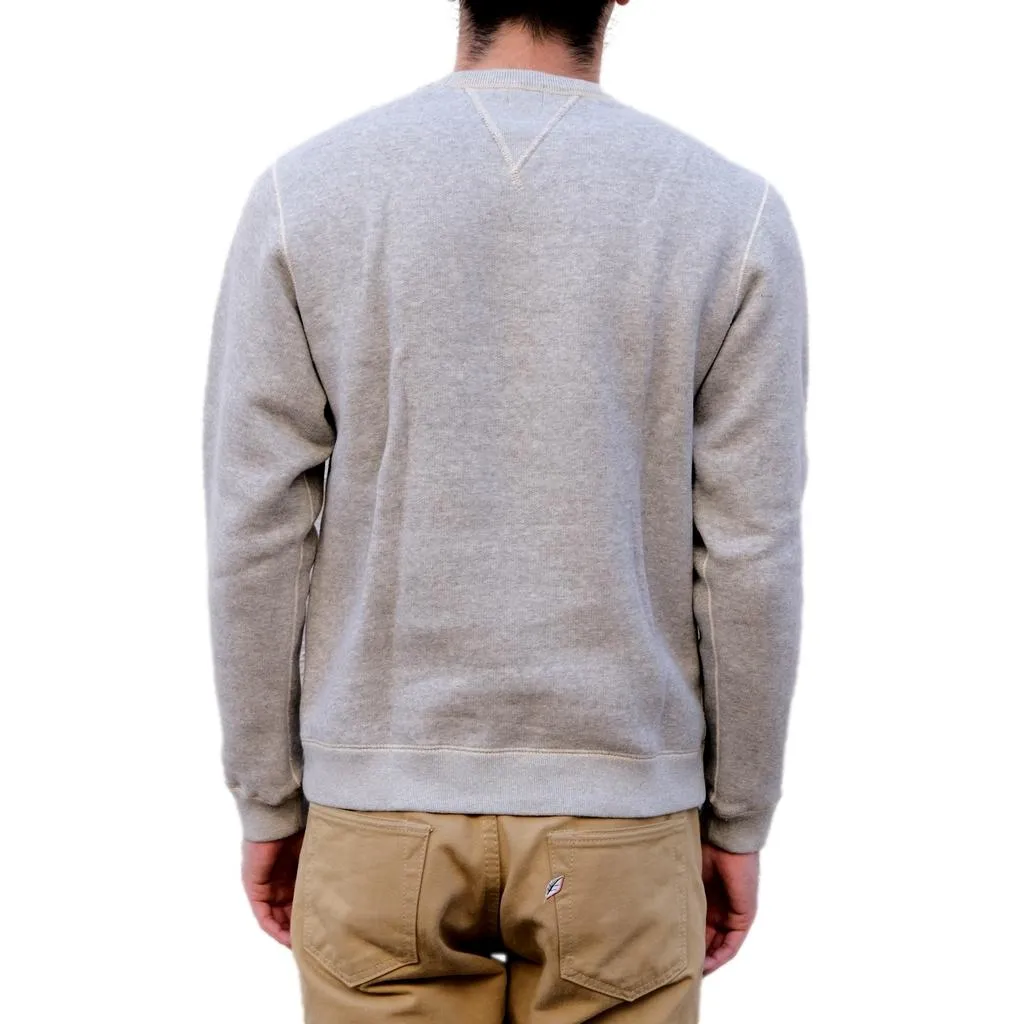 Loop & Weft Super Fluffy Knit Double-V Sweatshirt (Gray)