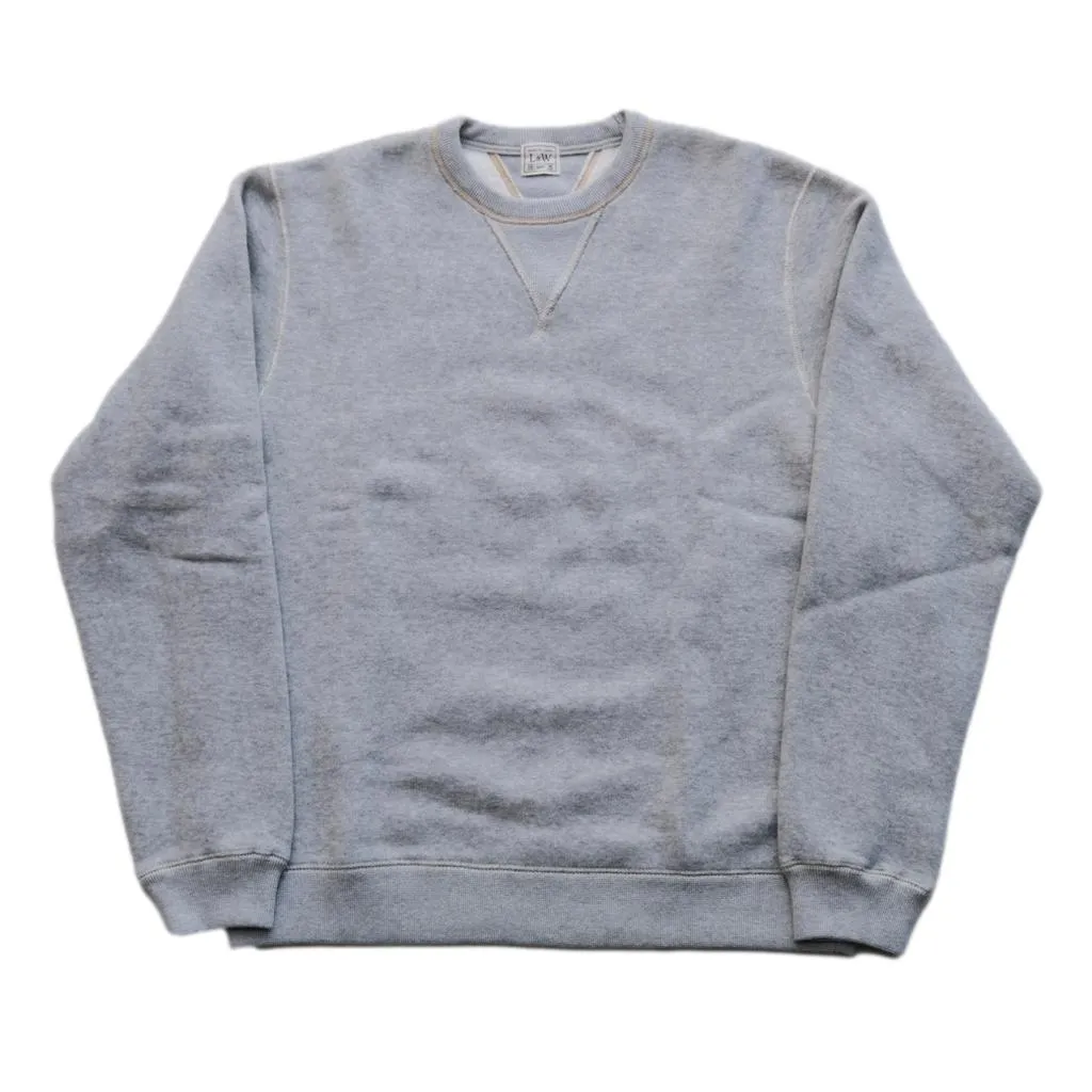 Loop & Weft Super Fluffy Knit Double-V Sweatshirt (Gray)