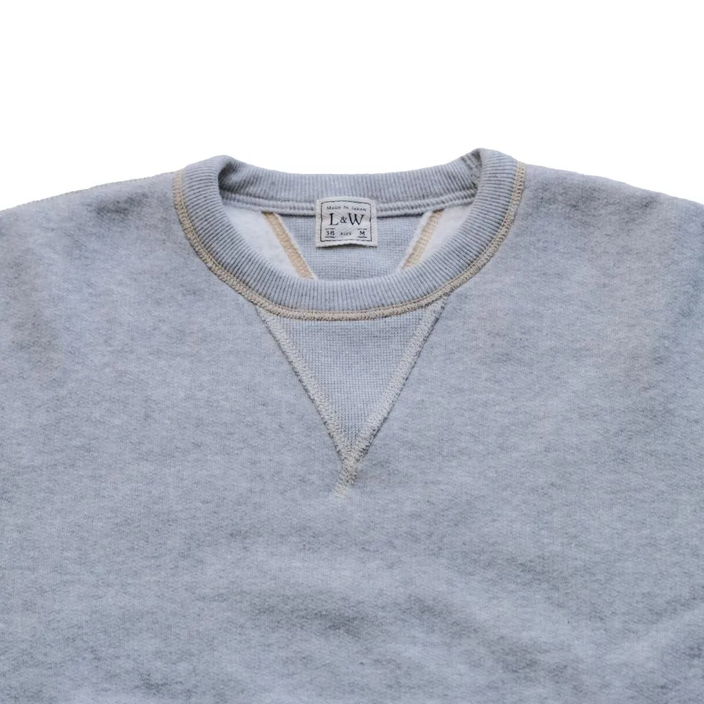 Loop & Weft Super Fluffy Knit Double-V Sweatshirt (Gray)